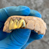 Gold Plated over 925 Sterling Silver Three Front Teeth Custom Grillz