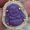 Gold Plated Purple Buddha Rope Chain Necklace 24"