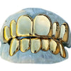 Gold Plated Solid 925 Sterling Silver Permanent Cuts Perm Custom Grillz
