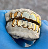 Gold Plated Solid 925 Sterling Silver Permanent Cuts Perm Custom Grillz