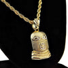 Goon Masked Man Ski Mask Gold Finish Rope Chain Necklace 24"