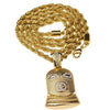Goon Masked Man Ski Mask Gold Finish Rope Chain Necklace 24"