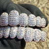 Grillz Set 10 Top Teeth & Ten Bottom Big Front Tooth Iced CZ Bling Grills
