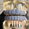 Grillz Set 10 Top Teeth & Ten Bottom Big Front Tooth Iced CZ Bling Grills