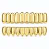 Grillz Set 10 Top Teeth & Ten Bottom Plain 14k Gold Plated