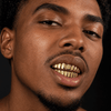 Grillz Set 10 Top Teeth & Ten Bottom Plain 14k Gold Plated