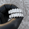 Grillz Set 10 Top Teeth & Ten Bottom Plain Silver Tone Grills