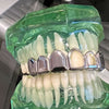 Grillz Two Open Face Left Side Top Row Teeth Silver Tone Grills