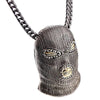 Gunmetal Gray Goon Head 36" Franco Chain Necklace