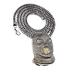 Gunmetal Gray Goon Head 36" Franco Chain Necklace