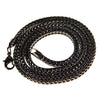 Hematite Plated Franco Chain Necklace 24"