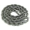 Hematite Rope Chain Necklace 10MM Thick x 30" Inch