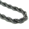 Hematite Rope Chain Necklace 10MM Thick x 30" Inch