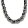 Hematite Rope Chain Necklace 10MM Thick x 30" Inch