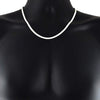 Herringbone Chain Necklace Silver Tone 20" 4MM