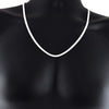 Herringbone Chain Necklace Silver Tone 4MM 24" Inch