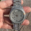 Hip Hop Watch Silver Tone Iced Flooded Out CZ Automatic Self Winding