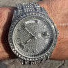 Hip Hop Watch Silver Tone Iced Flooded Out CZ Automatic Self Winding