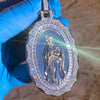 Holy Mary La Virgen De Guadalupe 925 Silver Pendant 2.75" (Large)