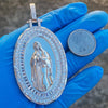 Holy Mary La Virgen De Guadalupe 925 Silver Pendant 2.75" (Large)