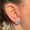 Honeycomb 925 Sterling Silver 7.60 CTW VVS D Moissanite Earrings Pass Diamond Test 15MM