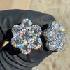 Honeycomb 925 Sterling Silver 7.60 CTW VVS D Moissanite Earrings Pass Diamond Test 15MM