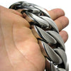 Huge 316L Stainless Steel Silver Cuban Chain Necklace 28" 30MM