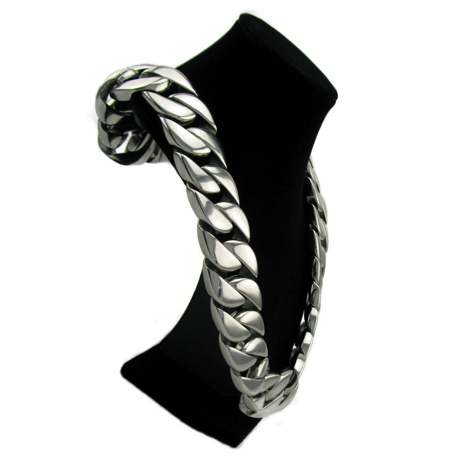 Huge 316L Stainless Steel Silver Cuban Chain Necklace 28