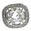 Huge Clear Stone Silver Bling Ring