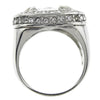 Huge Clear Stone Silver Bling Ring