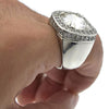 Huge Clear Stone Silver Bling Ring