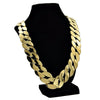 Huge Gold Finish Flat Cuban Link Chain 30" x 25MM Thick