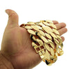 Huge Gold Finish Flat Cuban Link Chain 30" x 25MM Thick