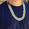 Huge Gold Finish Flat Cuban Link Chain 30" x 25MM Thick