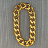 Huge Hip Hop Chain Cuban Link Chunky Plastic Necklace Gold-Tone 60MM