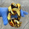 Huge Hip Hop Chain Cuban Link Chunky Plastic Necklace Gold-Tone 60MM