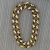 Huge Hip Hop Chain Cuban Link Chunky Plastic Necklace Gold-Tone 60MM