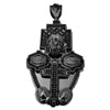 Huge Jesus 3D Combo Black Iced Charm Pendant