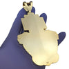 Huge Jesus 3D Combo Gold Finish Iced Charm Pendant