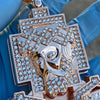 Huge Jesus 3D Combo Pendant Rose Gold Finish  Charm