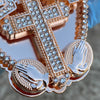 Huge Jesus 3D Combo Pendant Rose Gold Finish  Charm