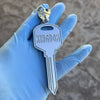 Huge Kingdom Key Pendant Iced Flooded Out Silver Tone