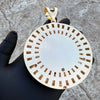 Huge Last Supper Gold and Silver Finish Round Medallion Pendant