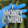 Huge "Money on My Mind" Hip Hop Pendant Iced Flooded Out Silver Tone