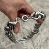 Huge Silver Tone Rope Chain Necklace 25mm Thick x 30" Inch