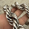 Huge Silver Tone Rope Chain Necklace 25mm Thick x 30" Inch