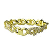 Infinity Link Iced Flooded Out Bracelet Gold Plated 8.5"