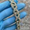 Infinity Link Iced Flooded Out Bracelet Gold Plated 8.5"