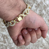 Infinity Link Iced Flooded Out Bracelet Gold Plated 8.5"