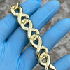 Infinity Link Iced Flooded Out Bracelet Gold Plated 8.5"